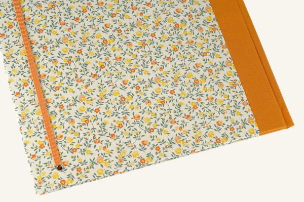 Folder orange yellow, "Vroni", printed folder, handmade - Kopie